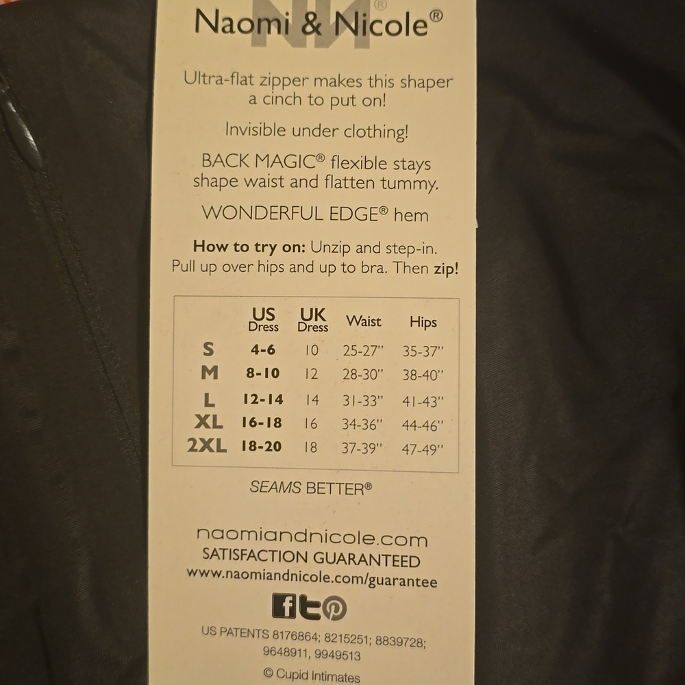 Magic Bodyfashion Black Zip-On Shapewear Slip - Picture 3 of 4